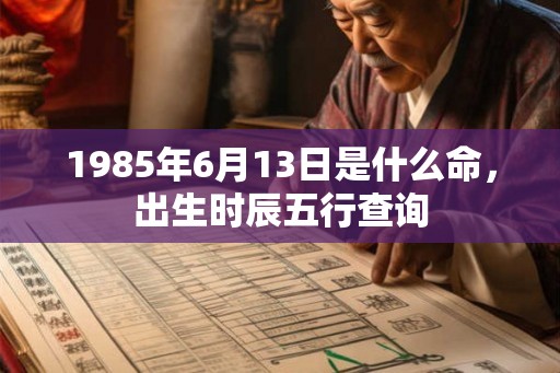 1985年6月13日是什么命，出生时辰五行查询