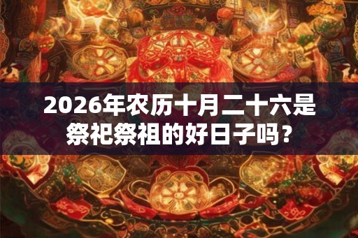2026年农历十月二十六是祭祀祭祖的好日子吗？