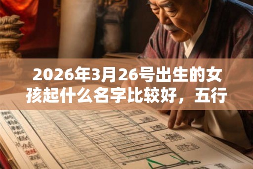 2026年3月26号出生的女孩起什么名字比较好，五行属什么