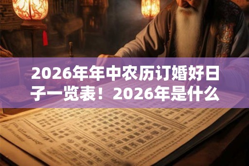 2026年年中农历订婚好日子一览表!2026年是什么年? 2026年年中农历订婚好日子一览表!2026年是什么年?