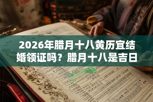 2026年腊月十八黄历宜结婚领证吗？腊月十八是吉日吗