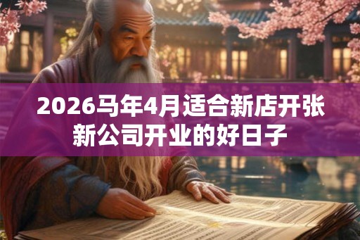 2026马年4月适合新店开张新公司开业的好日子