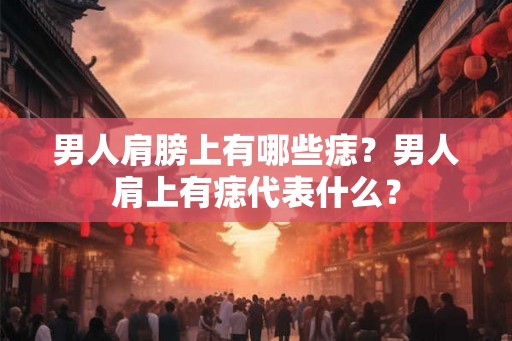 男人肩膀上有哪些痣？男人肩上有痣代表什么？