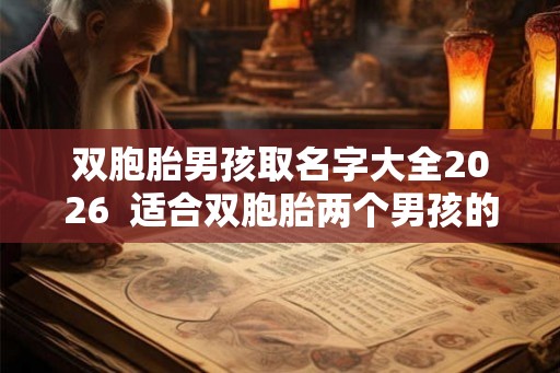 双胞胎男孩取名字大全2026 适合双胞胎两个男孩的名字 双胞胎男孩取名字大全2026 适合双胞胎两个男孩的名字