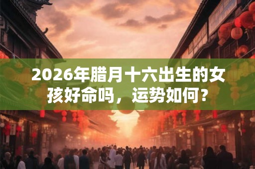 2026年腊月十六出生的女孩好命吗，运势如何？