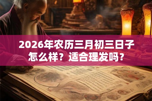 2026年农历三月初三日子怎么样？适合理发吗？