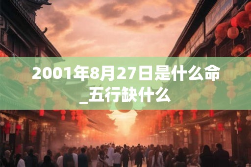 2001年8月27日是什么命_五行缺什么