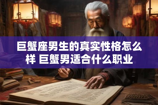 巨蟹座男生的真实性格怎么样 巨蟹男适合什么职业