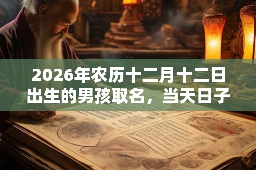 2026年农历十二月十二日出生的男孩取名,当天日子如何? 2026年农历十二月十二日出生的男孩取名,当天日子如何?