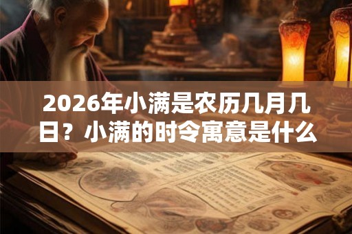 2026年小满是农历几月几日？小满的时令寓意是什么？