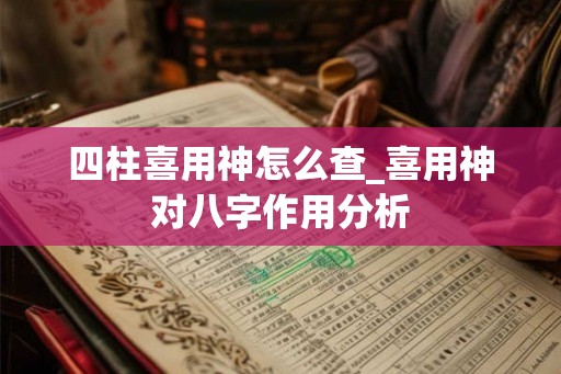 四柱喜用神怎么查_喜用神对八字作用分析