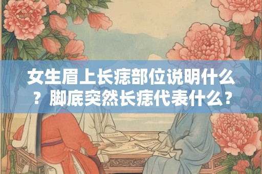 女生眉上长痣部位说明什么？脚底突然长痣代表什么？