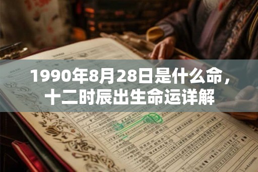 1990年8月28日是什么命，十二时辰出生命运详解