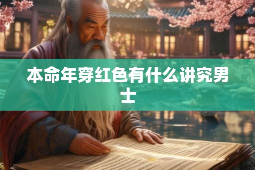 本命年穿红色有什么讲究男士