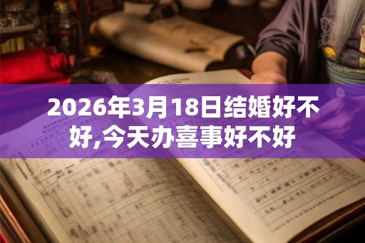 2026年3月18日结婚好不好,今天办喜事好不好