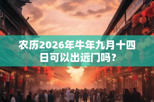 农历2026年牛年九月十四日可以出远门吗? 农历2026年牛年九月十四日可以出远门吗?