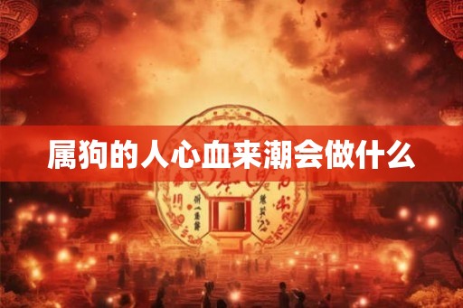 属狗的人心血来潮会做什么