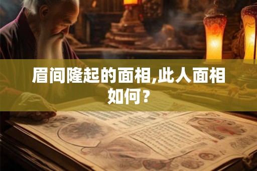 眉间隆起的面相,此人面相如何？