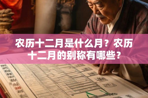 农历十二月是什么月?农历十二月的别称有哪些? 农历十二月是什么月?农历十二月的别称有哪些?