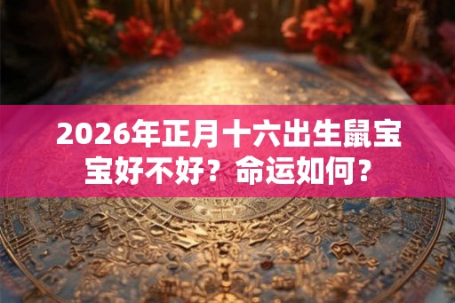 2026年正月十六出生鼠宝宝好不好？命运如何？