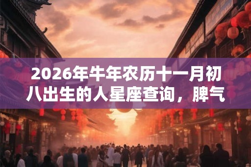 2026年牛年农历十一月初八出生的人星座查询，脾气性格有什么特征？