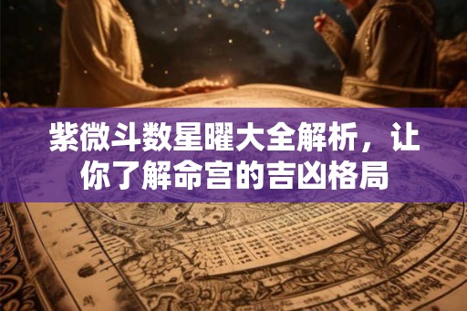紫微斗数星曜大全解析，让你了解命宫的吉凶格局