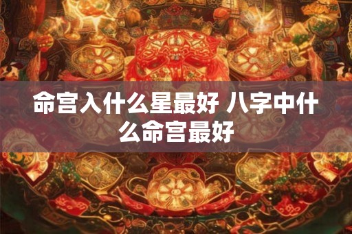 命宫入什么星最好 八字中什么命宫最好
