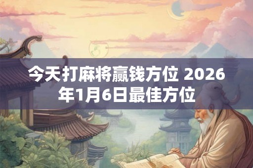 今天打麻将赢钱方位 2026年1月6日最佳方位