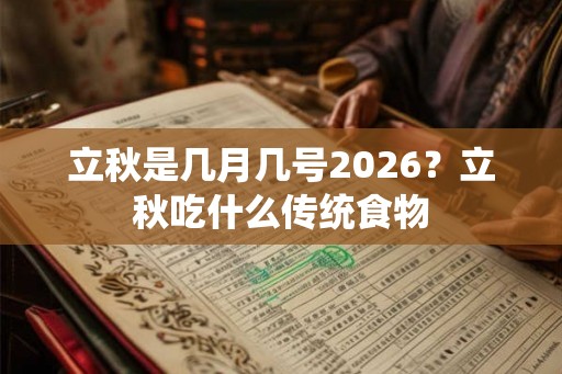 立秋是几月几号2026？立秋吃什么传统食物