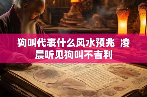 狗叫代表什么风水预兆  凌晨听见狗叫不吉利