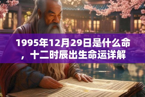 1995年12月29日是什么命，十二时辰出生命运详解