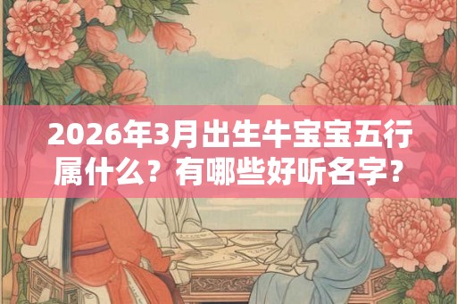 2026年3月出生牛宝宝五行属什么？有哪些好听名字？