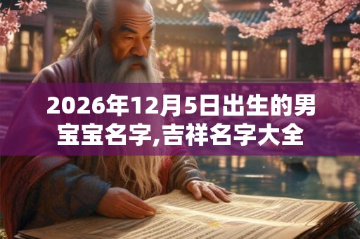 2026年12月5日出生的男宝宝名字,吉祥名字大全