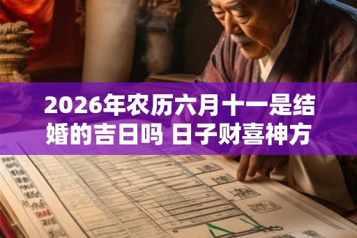 2026年农历六月十一是结婚的吉日吗 日子财喜神方位