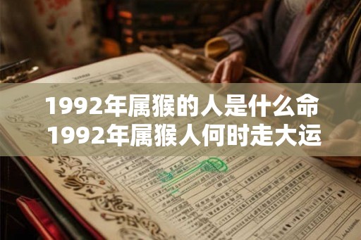 1992年属猴的人是什么命 1992年属猴人何时走大运