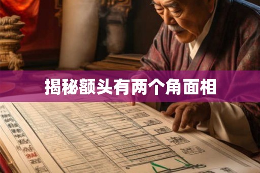 揭秘额头有两个角面相