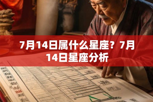 7月14日属什么星座？7月14日星座分析