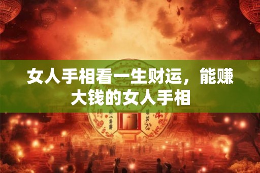 女人手相看一生财运，能赚大钱的女人手相