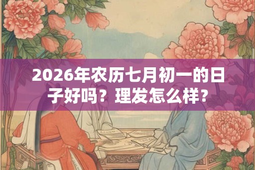 2026年农历七月初一的日子好吗？理发怎么样？
