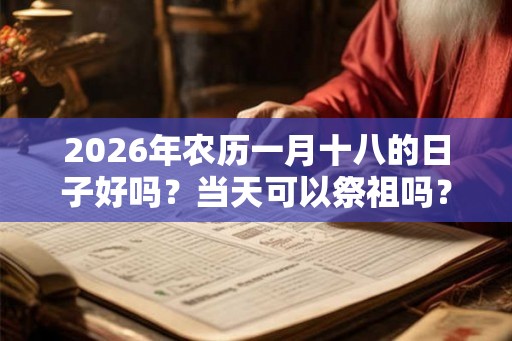 2026年农历一月十八的日子好吗？当天可以祭祖吗？