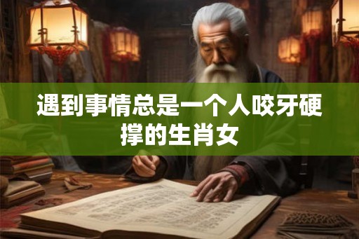 遇到事情总是一个人咬牙硬撑的生肖女 遇到事情总是一个人咬牙硬撑的生肖女
