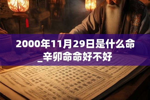 2000年11月29日是什么命_辛卯命命好不好