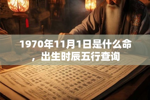 1970年11月1日是什么命,出生时辰五行查询 1970年11月1日是什么命,出生时辰五行查询