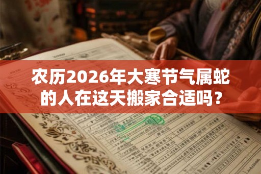 农历2026年大寒节气属蛇的人在这天搬家合适吗？