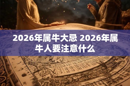 2026年属牛大忌 2026年属牛人要注意什么