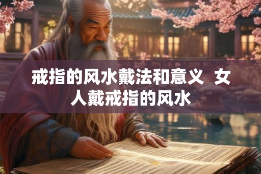 戒指的风水戴法和意义  女人戴戒指的风水