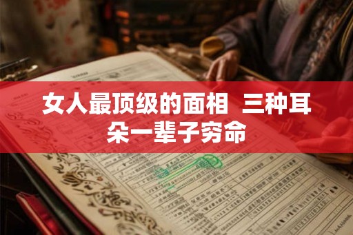 女人最顶级的面相 三种耳朵一辈子穷命 女人最顶级的面相 三种耳朵一辈子穷命