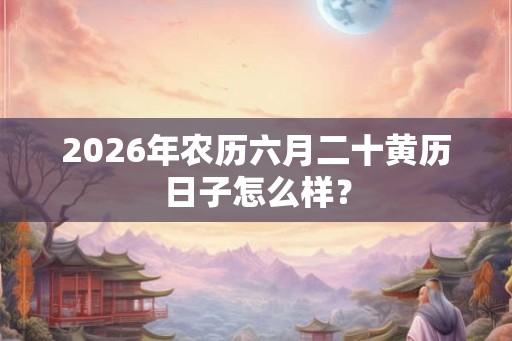 2026年农历六月二十黄历日子怎么样? 2026年农历六月二十黄历日子怎么样?
