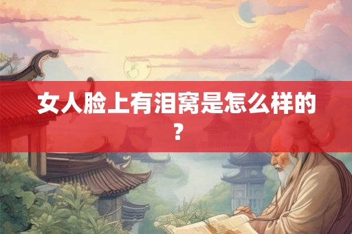 女人脸上有泪窝是怎么样的？