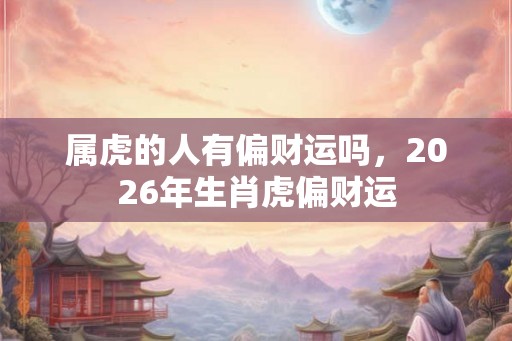 属虎的人有偏财运吗，2026年生肖虎偏财运